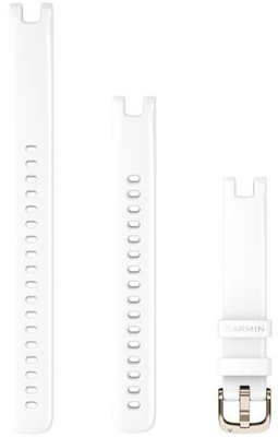 Каишка Garmin Lily, силиконова, бяла, сребърна катарама