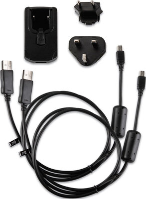 Адаптер за променлив ток на Garmin (USB зарядно устройство) с USB кабели