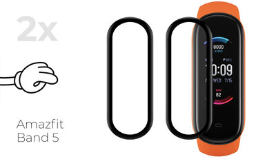 Протективно 3D стъкло Mosh Tempered Glass Protector 0.5mm за Amazfit Band 5 (2 бр)