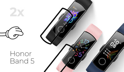 Протективно 3D стъкло Mosh Tempered Glass Protector 0.5mm за Honor Band 5 (2 бр)