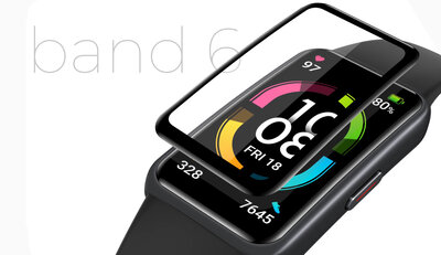Протективно 3D стъкло Mosh Tempered Glass Protector 0.5mm за Honor Band 6 (2 бр)
