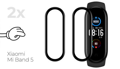 Протективно 3D стъкло Mosh Tempered Glass Protector 0.5mm за Xiaomi Mi Band 5 (2 бр)