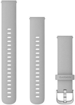 Силиконова каишка Garmin 18mm (за Venu 2S, Vívoactive 4S, Vívomove 3S), сив V3, Quick Release, + удължена част, 010-12932-0C
