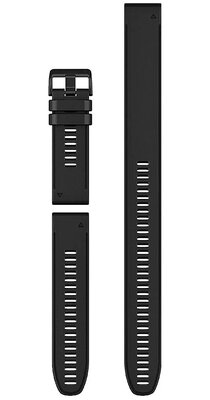 Garmin QuickFit 26 мм каишка, силиконова, черна, черна катарама (Fenix 7X/6X/5X, Tactix и др.) + 26 см удължител
