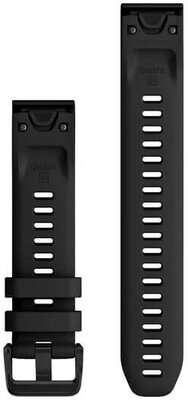 Силиконова каишка Garmin 20mm (за Garmin Fenix 8/7S/6S (43mm) и др.), черен, QuickFit, + удължена част, 010-13028-00