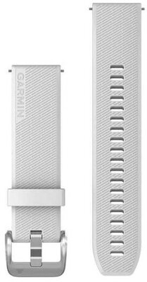 Силиконова каишка Garmin 20mm (за Venu Sq, Venu 2 plus и др.), бял, Quick Release, 010-13114-01