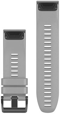Силиконова каишка Garmin 26mm (за Garmin Fenix 8/7X/6X (51mm), Tactix и др.), сива, QuickFit, + удължена част, 010-12904-00