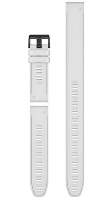 Garmin QuickFit каишка 26 мм, силиконова, бяла, черна катарама (Fenix 7X/6X/5X, Tactix и др.) комплект от 3