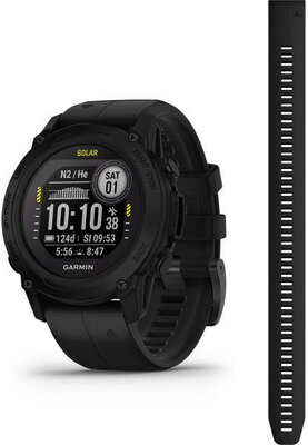 Garmin Descent G1 Solar, Black (+ резервна каишка)