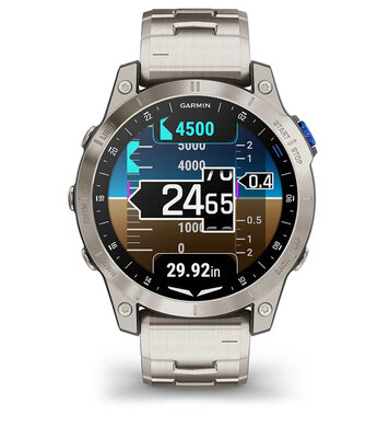 Garmin D2 Mach 1, Vented Titanium Bracelet (+ резервна каишка)