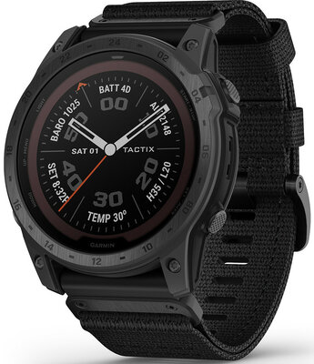 Garmin Tactix 7 PRO Solar Sapphire Black Найлонова лента (+ резервна силиконова каишка)