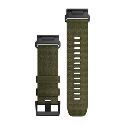 Найлонова каишка Garmin 26mm (за Garmin Fenix 8/7X/6X (51mm), Tactix и др.), зелена, QuickFit, 010-13010-10