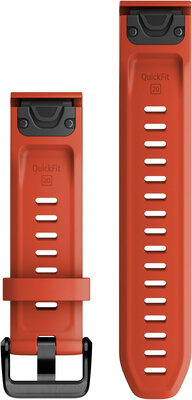 Силиконова каишка Garmin 20mm (за Garmin Fenix 8/7S/6S (43mm), и др.), червена V2, QuickFit, 010-13102-02