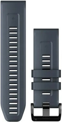 Каишка Garmin QuickFit 26 мм, силиконова, графитено синя, черна катарама (Fenix 7X/6X/5X, Tactix и др.)