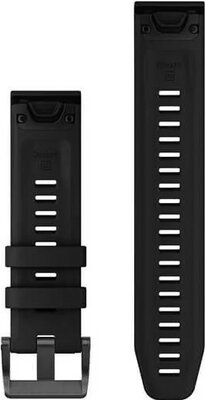 силиконова каишка Garmin 22mm (за Garmin Fenix 8/7/6 (47mm), Epix 2 и др.), черна, QuickFit, + удължена част, 010-13113-02