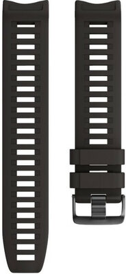 Каишка за Garmin Instinct, силиконова, черна, черна катарама
