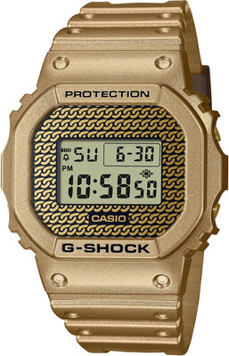 Casio G-Shock Original DWE-5600HG-1ER Carbon Core Guard Gold Chain (+ резервни лунички и каишки)