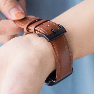 Кожена каишка Ricardo (за Apple Watch 42/44/45/49mm), кафява V2