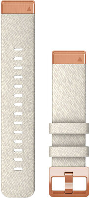 Найлонова каишка Garmin 20mm (за Garmin Fenix 8/7S/6S (43mm), и др.), бяла V2, QuickFit, 010-13102-09