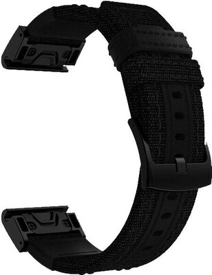 Найлонова каишка Ricardo 26 мм, за (Garmin Fenix 8X/7X/6X (51 мм), Tactix и др.), черен, QuickFit
