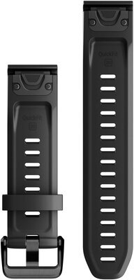 Силиконова каишка Garmin 20mm (за Garmin Fenix 8/7S/6S (43mm), и др.), черна V1, QuickFit, 010-13102-00