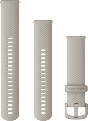 Силиконова каишка Garmin 20mm (за Venu, Venu Sq, Venu 2 plus и др.), сива V2, Quick Release, + удължена част, 010-13021-07