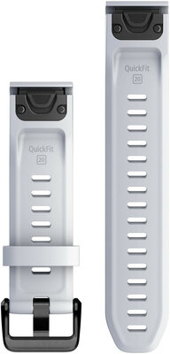 Силиконова каишка Garmin 20mm (Fenix 7S/6S/5S), бяла V3, QuickFit, 010-13102-03