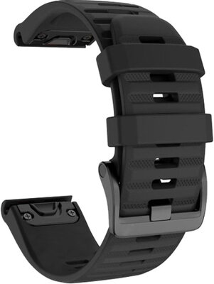 Силиконова каишка Ricardo Livigno 22mm, Black, QuickFit