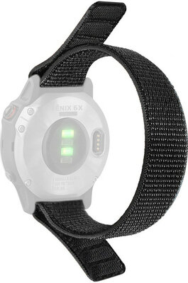 Каишка 20 мм, найлон, черна (Garmin Fenix 7S/6S/5S и др.)