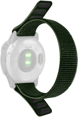 Каишка за нанизване 20 мм, найлон, зелена (Garmin Fenix 7S/6S/5S и др.)