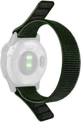 Найлонова каишка Ricardo 22mm (pro Garmin Fenix 7/6/5 aj.), зелен, нанизване