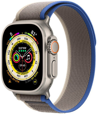 Найлонова каишка Apple (за Apple Watch 42/44/45/49mm), кафява, размер S/M