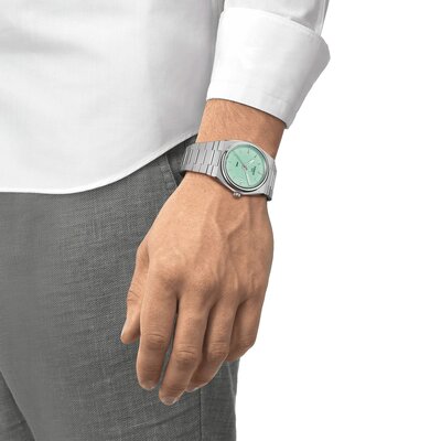 Tissot PRX Quartz T137.410.11.091.01 (в цвят Tiffany Blue)