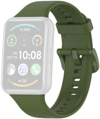 Каишка за Huawei Watch Fit, силиконова, зелена + аксесоари за подмяна