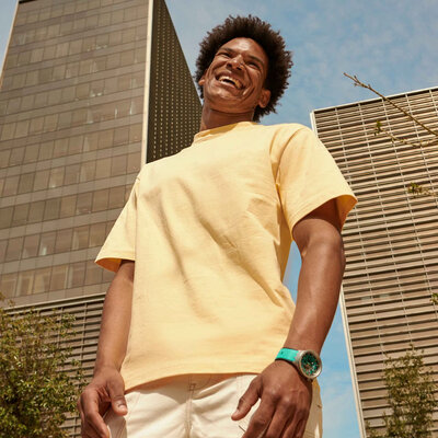 Swatch Big Bold Irony SB07S111 (в цвят Tiffany Blue)