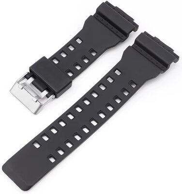 Пластмасова каишка Ricardo 16mm (pro Casio G-Shock GA-100, GA-110, GD-120, GLS-100), черен V1
