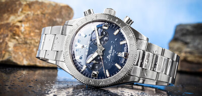 Edox SkyDiver Chronograph Quartz 10116-3-buidn Limited Edition 1000pcs ( + резервна каишка )