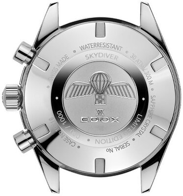 Edox SkyDiver Chronograph Quartz 10116-3-vidn Limited Edition 1000pcs ( + резервна каишка )