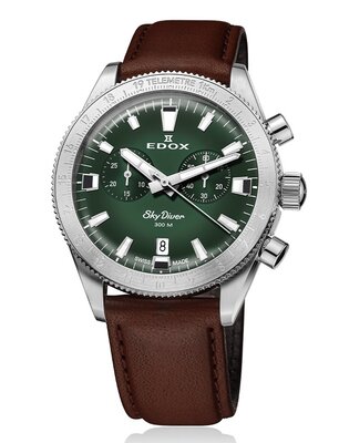 Edox SkyDiver Chronograph Quartz 10116-3-vidn Limited Edition 1000pcs ( + резервна каишка )