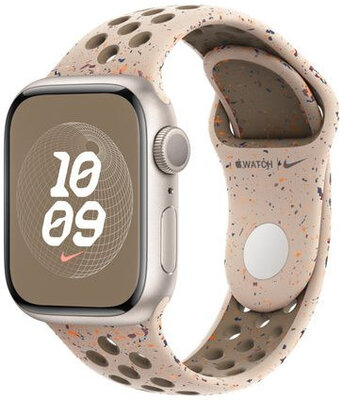 Силиконова каишка Apple (за Apple Watch 38/40/41mm), бежов, размер M/L