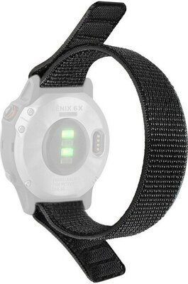Каишка за нанизване 26 мм, найлон, черна (Garmin Fenix 7X/6X/5X и др.)