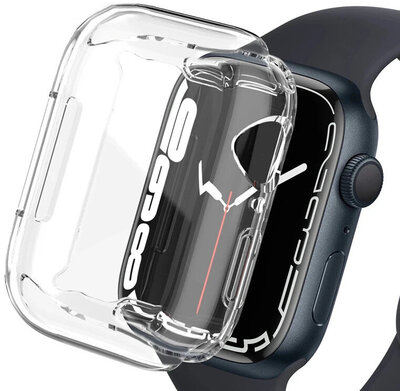 Защитен калъф (за Apple Watch 45mm), силиконов, прозрачен