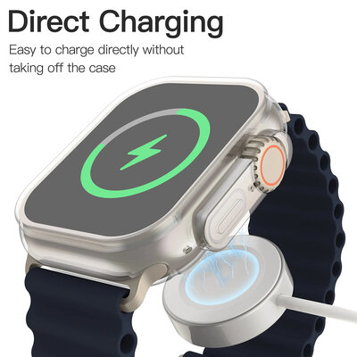 Защитен калъф (за Apple Watch Ultra 49mm), силиконов, прозрачен