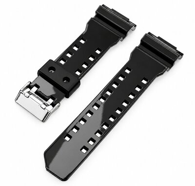 Пластмасова каишка Ricardo Cassola 16mm (за Casio G-Shock GA-100, GA-110, GD-120, GLS-100), черна V8