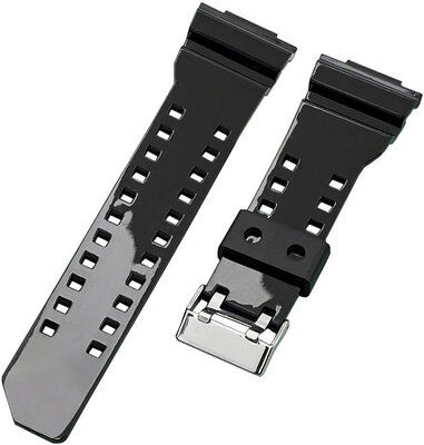Пластмасова каишка Ricardo Cassola 16mm (за Casio G-Shock GA-100, GA-110, GD-120, GLS-100), черна V8