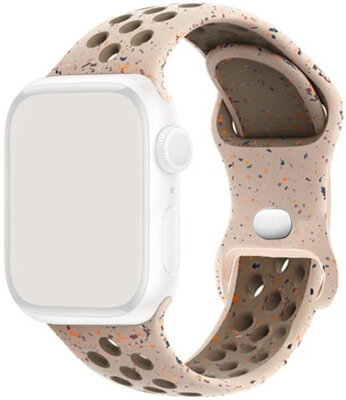 Каишка за Apple Watch 38/40/41 мм, спортна, силиконова, бежова