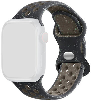 Каишка за Apple Watch 42/44/45 мм, спортна, силиконова, черна