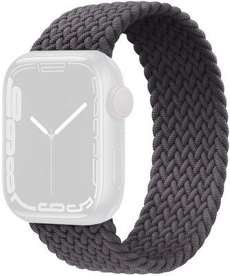 Каишка за Apple Watch 42/44/45/49 мм, плетена, сива