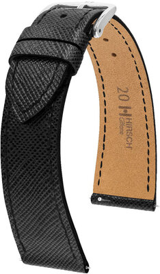 Черна кожена каишка Hirsch Giffone L 01875050-2 (Teletina)