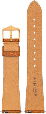 Кожена каишка Hirsch Giffone L 01875070-1, кафява, телешка кожа, дължина L, Quick Release